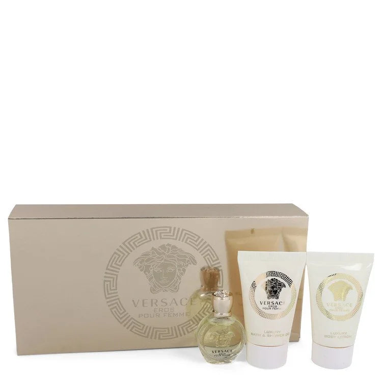 Versace Eros Perfume .17 oz Mini EDP + .8 oz Shower Gel + .8 oz Body Lotion